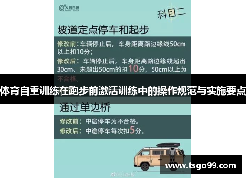 体育自重训练在跑步前激活训练中的操作规范与实施要点